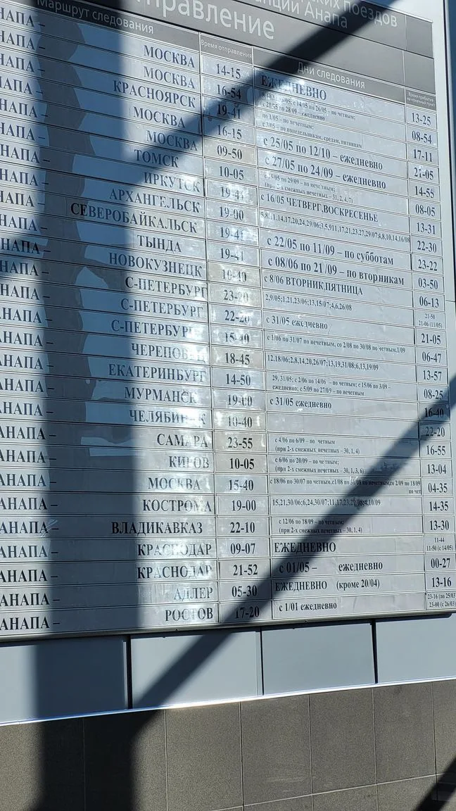 Маршрут «Анапа — Адлер», 0,0 км