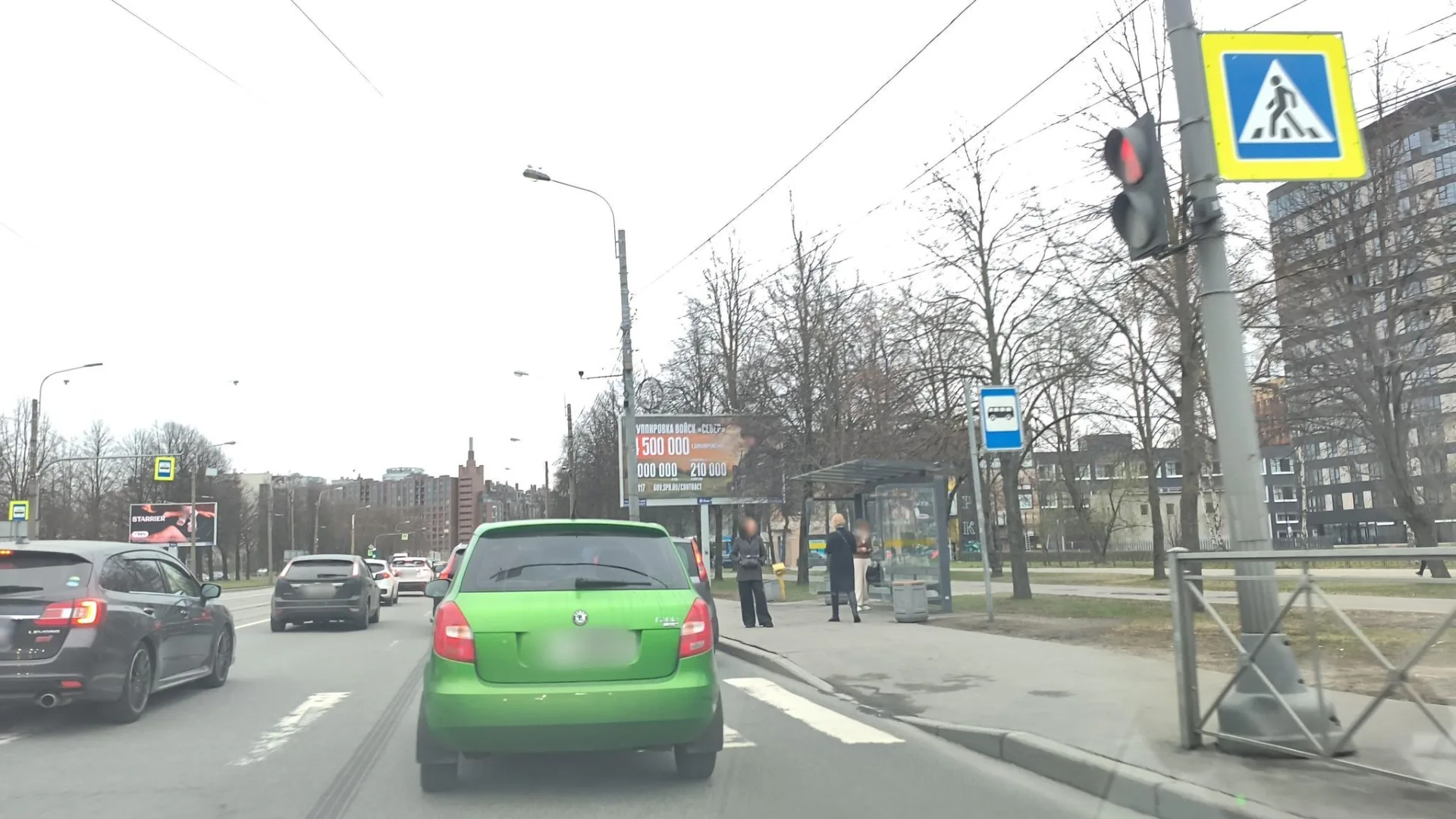 Маршрут «Полюстрово — Большая Охта», 2,1 км
