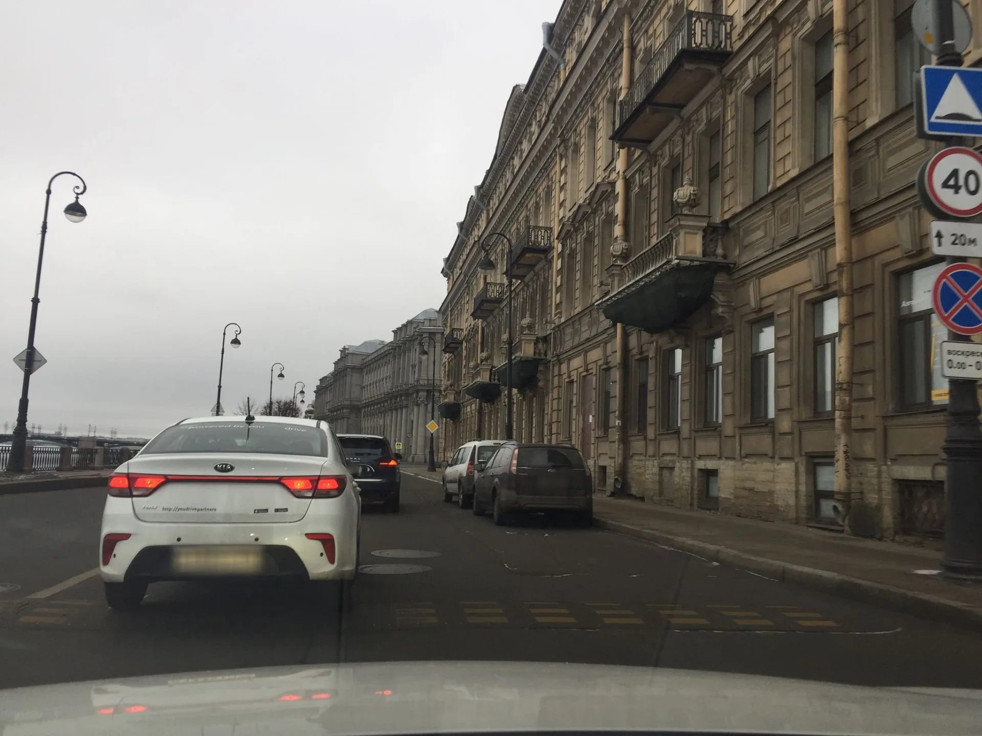 Маршрут «Васильевский остров — Троицкий мост», 1,0 км